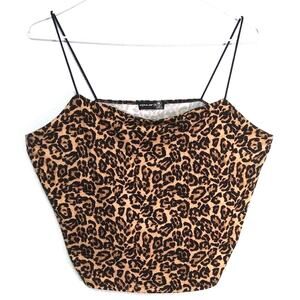 Leopard Print Crop Top POPULAR 21 SZ M leopard